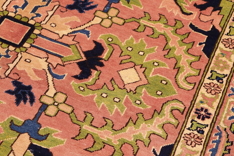 handmade Traditional Kafkaz Rust Rust Hand Knotted RECTANGLE 100% WOOL area rug 5X7