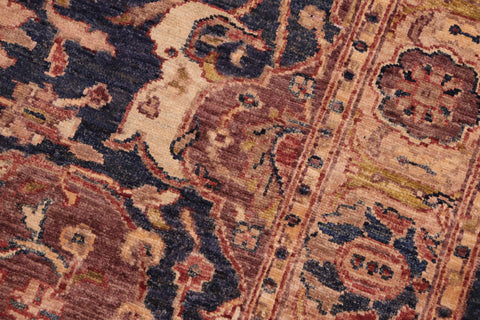 handmade Traditional Kafkaz Blue Gold Hand Knotted RECTANGLE 100% WOOL area rug 5x7