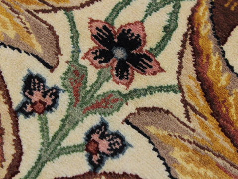 handmade Traditional Internation Beige Brown Hand Knotted RUNNER 100% WOOL area rug 3x10