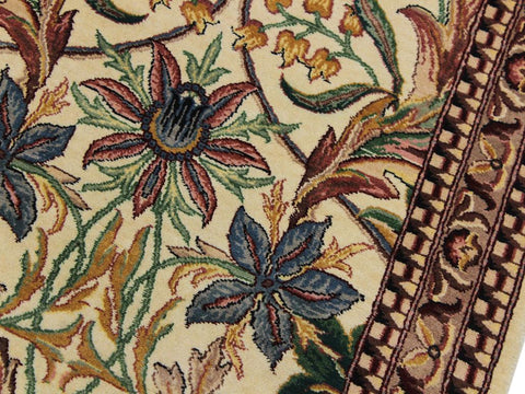 handmade Traditional Internation Beige Brown Hand Knotted RUNNER 100% WOOL area rug 3x10