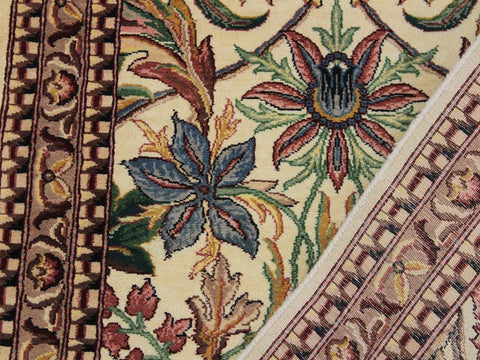 handmade Traditional Internation Beige Brown Hand Knotted RUNNER 100% WOOL area rug 3x10