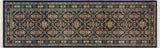 Tabriz Heritage Ivonne Black/Pink Wool Runner - 2'7'' x 10'2''