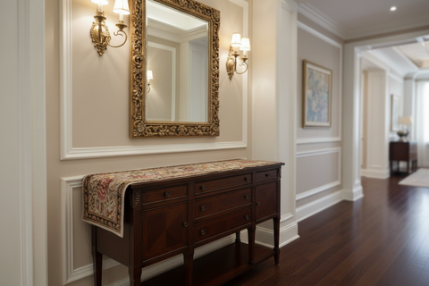 handmade Traditional Kamal Taupe Black Hand Knotted RUNNER 100% WOOL area rug 3' x 8'