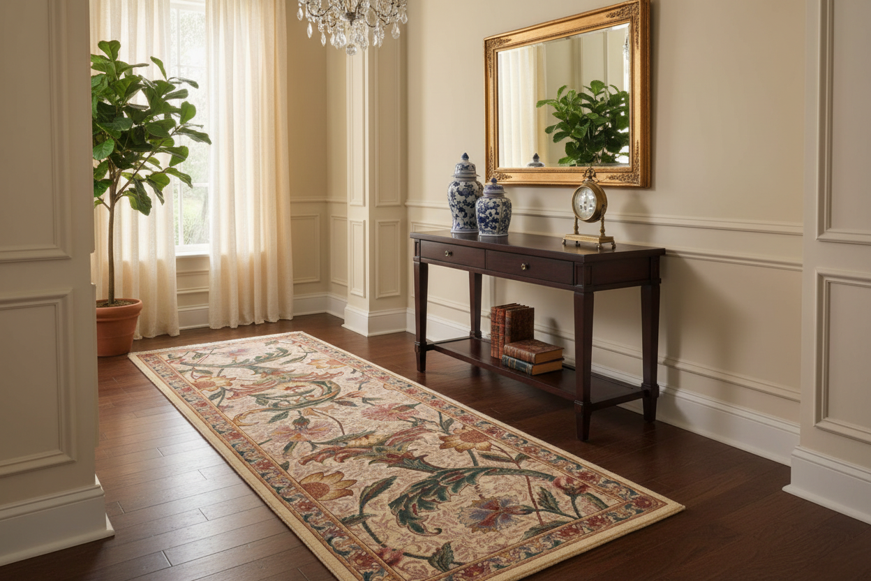 handmade Traditional Azeem Beige Gold Hand Knotted RUNNER 100% WOOL area rug 2' x 8'