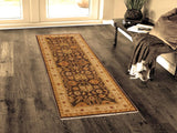 handmade Transitional Kafkaz Brown Beige Hand Knotted RUNNER 100% WOOL area rug 3x8