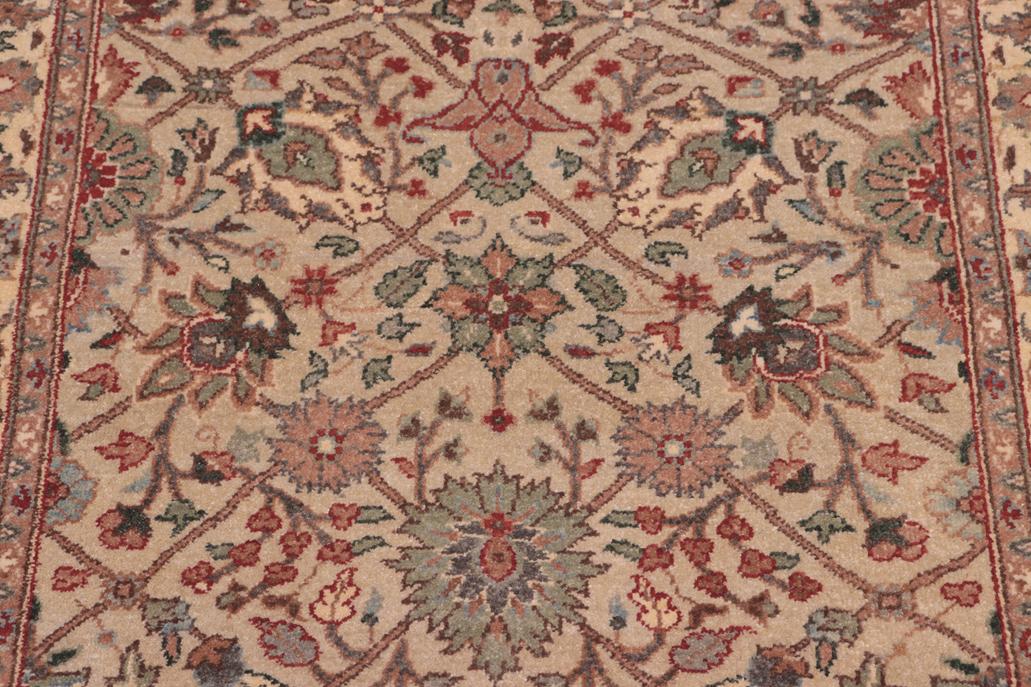 handmade Transitional  Lt. Gray Ivory Hand Knotted RUNNER 100% WOOL area rug 3'X12'