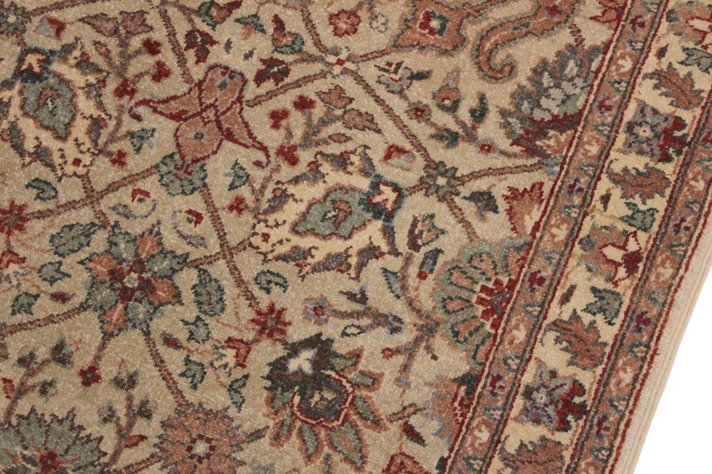 handmade Transitional  Lt. Gray Ivory Hand Knotted RUNNER 100% WOOL area rug 3'X12'