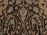 handmade Transitional Veg Dye Brown Gold Hand Knotted RUNNER 100% WOOL area rug 3x11