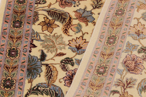 handmade Transitional Gulberg Ivory Pink Hand Knotted RECTANGLE 100% WOOL area rug 3x5