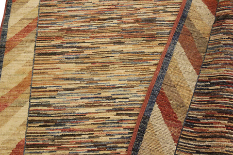 handmade Modern Gabbeh Blue Beige Hand Knotted RECTANGLE 100% WOOL area rug 3' x 5'