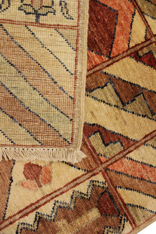 handmade Modern Gabbeh Beige Brown Hand Knotted RECTANGLE 100% WOOL area rug 3' x 5'