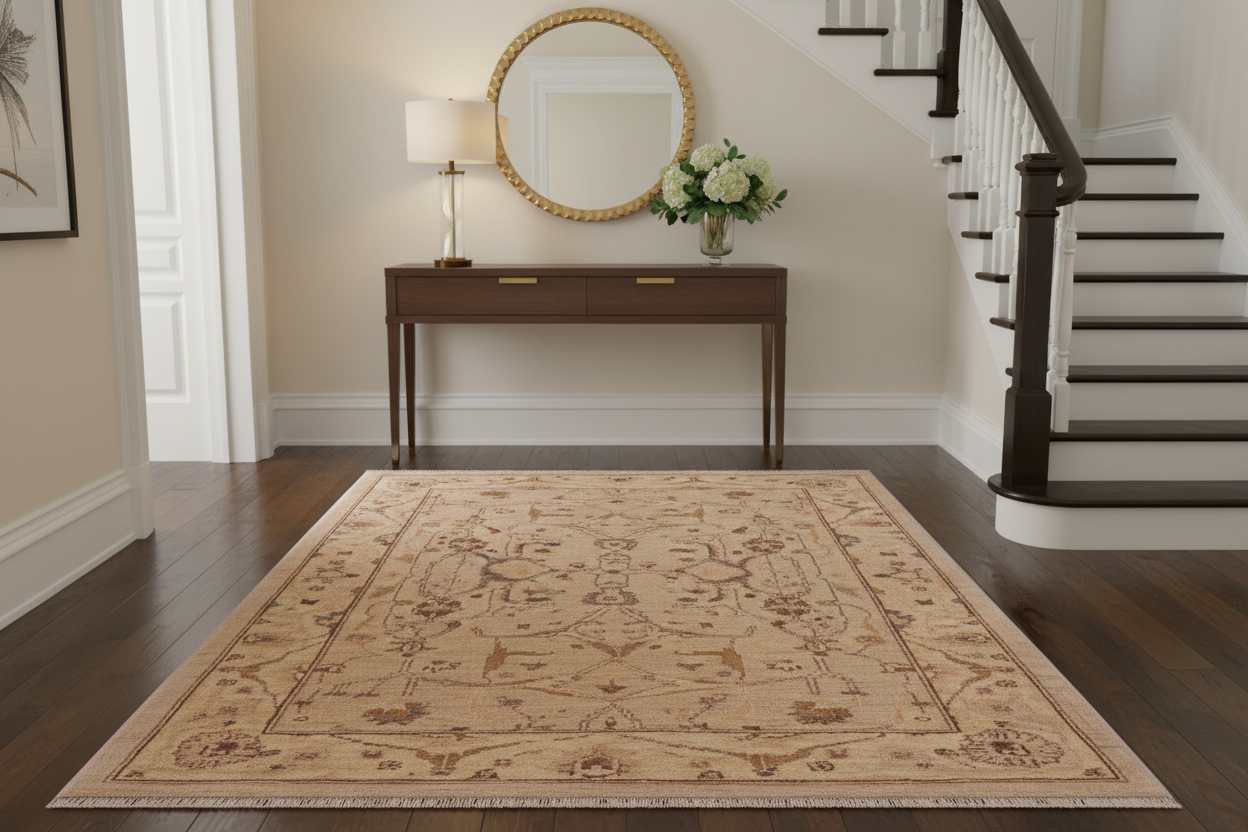 handmade Traditional Kafkaz Lt. Tan Gold Hand Knotted RECTANGLE 100% WOOL area rug 3x5