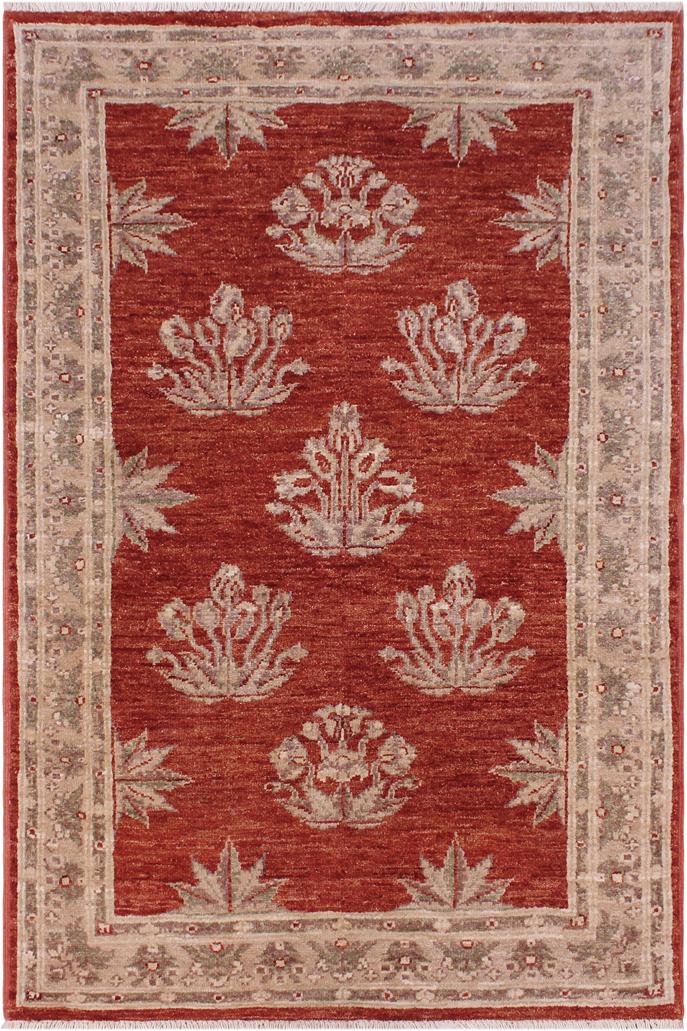 handmade Transitional Kafkaz Red Tan Hand Knotted RECTANGLE 100% WOOL area rug 3X5