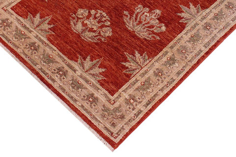 handmade Transitional Kafkaz Red Tan Hand Knotted RECTANGLE 100% WOOL area rug 3X5