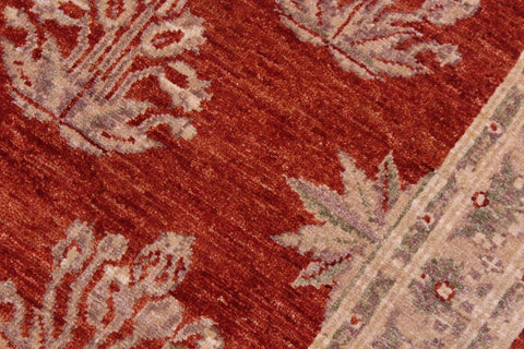 handmade Transitional Kafkaz Red Tan Hand Knotted RECTANGLE 100% WOOL area rug 3X5