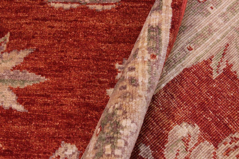 handmade Transitional Kafkaz Red Tan Hand Knotted RECTANGLE 100% WOOL area rug 3X5