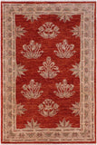 handmade Transitional Kafkaz Red Tan Hand Knotted RECTANGLE 100% WOOL area rug 3 x 5