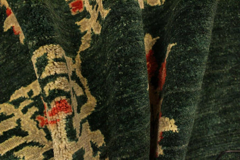 handmade Transitional Drake Green Rust Hand Knotted RECTANGLE 100% WOOL area rug 3X5