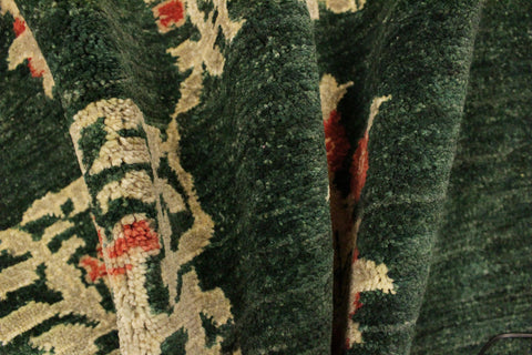 handmade Modern Drake Green Rust Hand Knotted RECTANGLE 100% WOOL area rug 3' x 5'