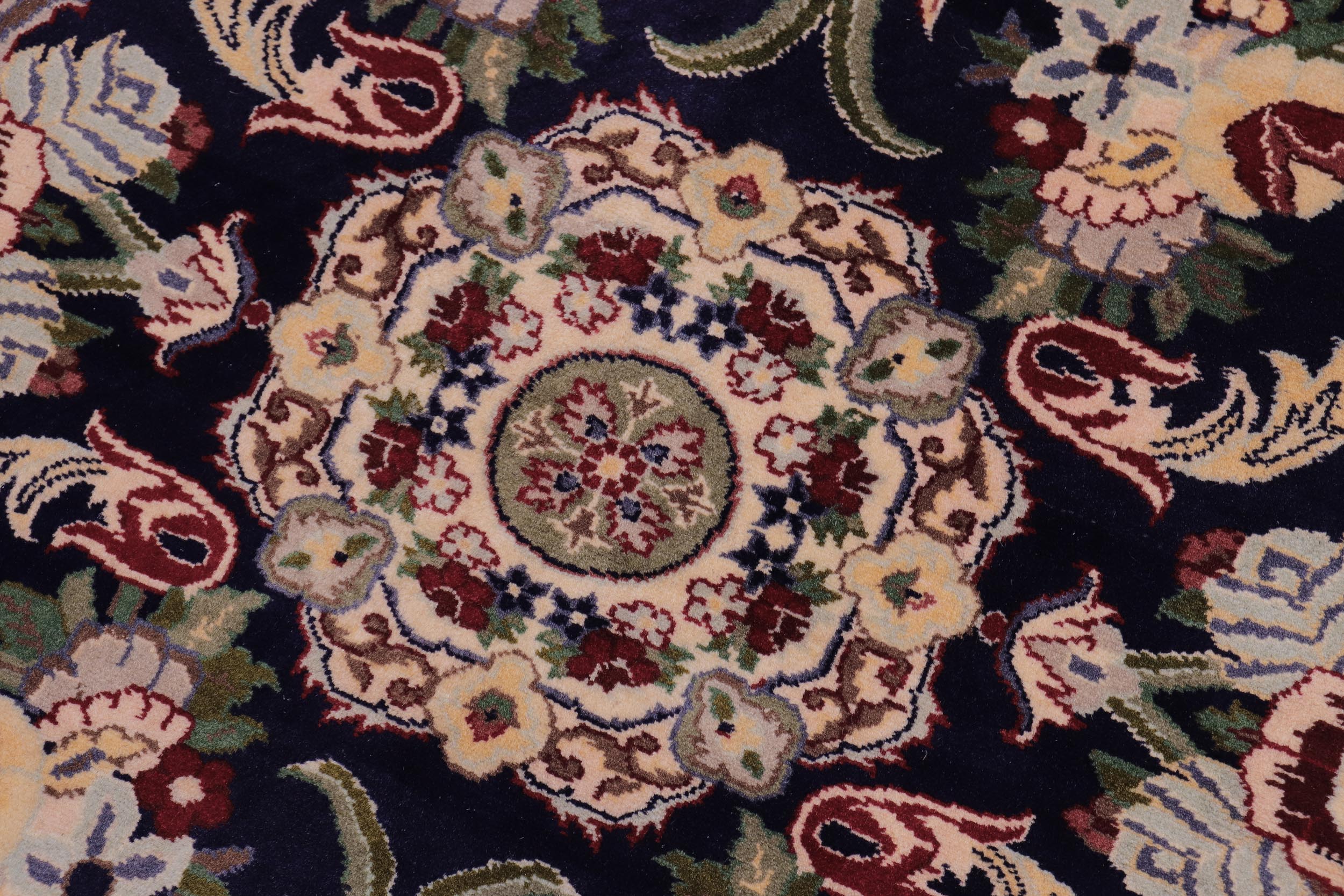 handmade Traditional Anarlaki Blue Beige Hand Knotted RECTANGLE 100% WOOL area rug 3x5