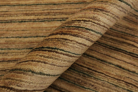 handmade Modern Gabbeh Beige Green Hand Knotted RECTANGLE 100% WOOL area rug 3' x 5'