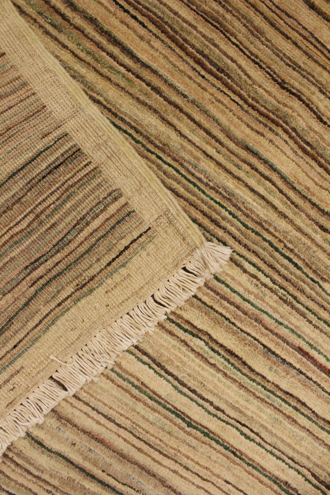 handmade Modern Gabbeh Beige Green Hand Knotted RECTANGLE 100% WOOL area rug 3' x 5'