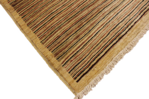 handmade Modern Gabbeh Beige Rust Hand Knotted RECTANGLE 100% WOOL area rug 3' x 5'