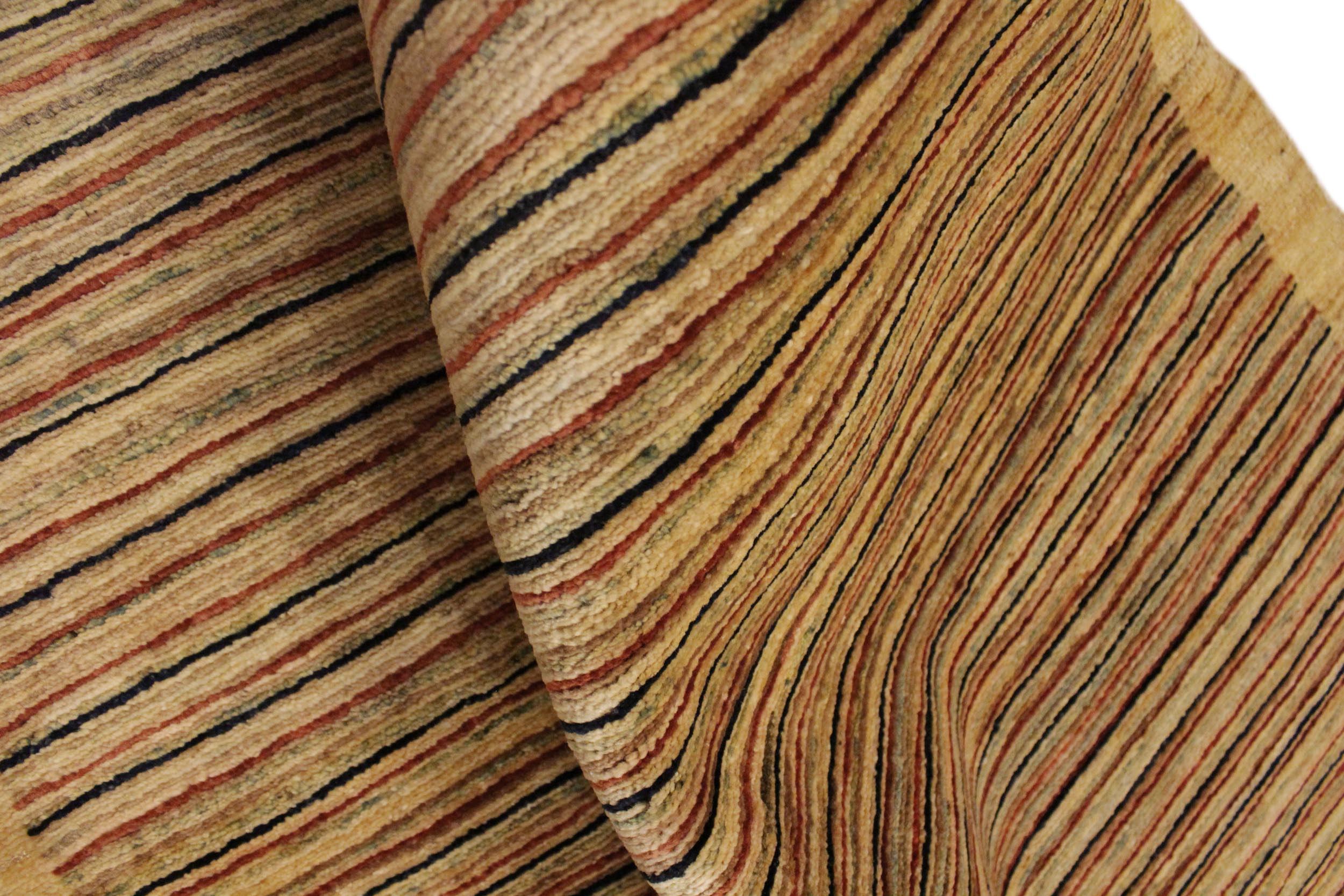 handmade Modern Gabbeh Beige Rust Hand Knotted RECTANGLE 100% WOOL area rug 3' x 5'