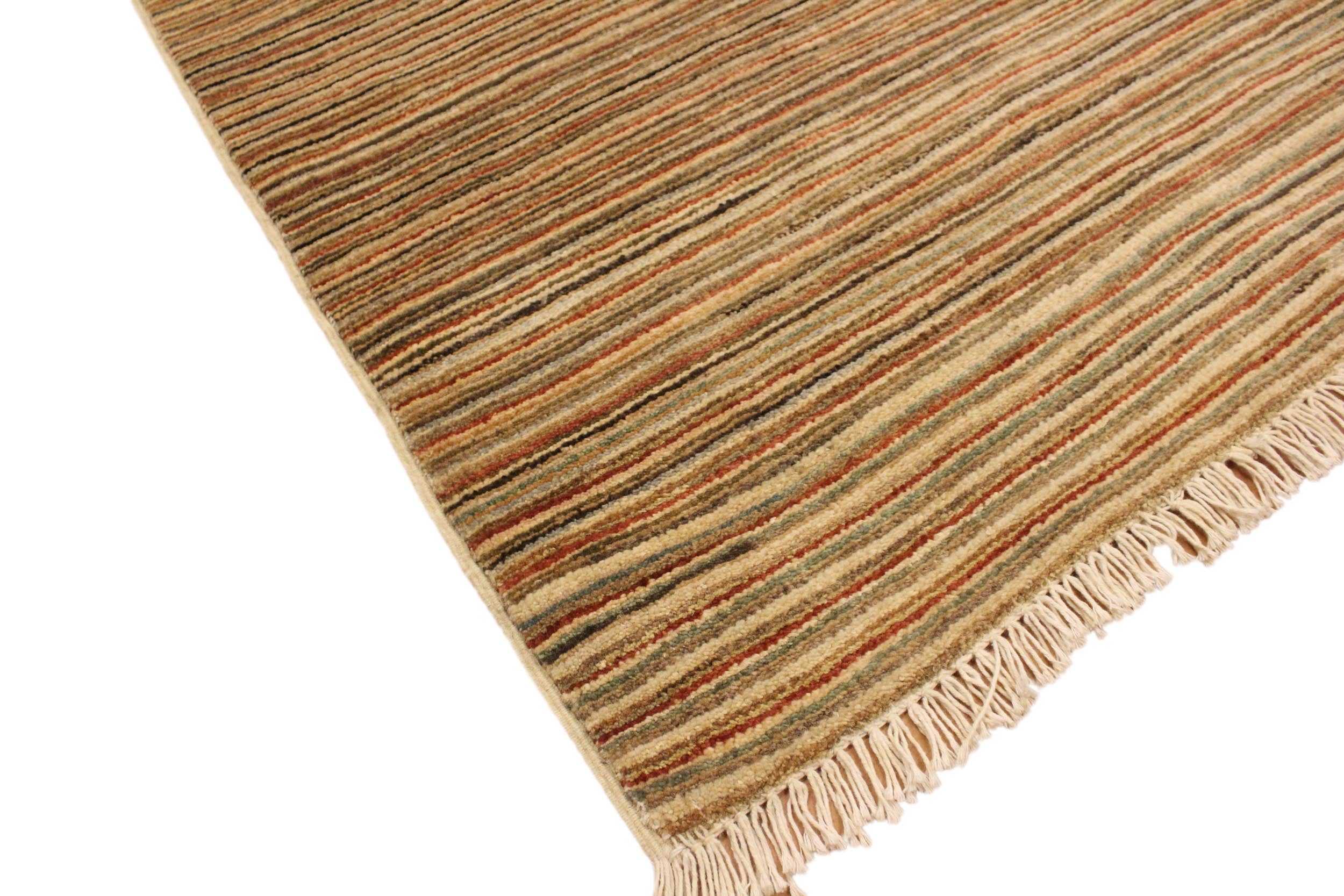 handmade Modern Gabbeh Beige Rust Hand Knotted RECTANGLE 100% WOOL area rug 3' x 5'