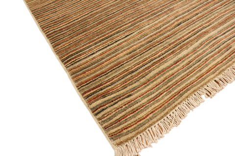 handmade Modern Gabbeh Beige Rust Hand Knotted RECTANGLE 100% WOOL area rug 3' x 5'