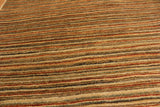 handmade Modern Gabbeh Beige Rust Hand Knotted RECTANGLE 100% WOOL area rug 3  x 5 