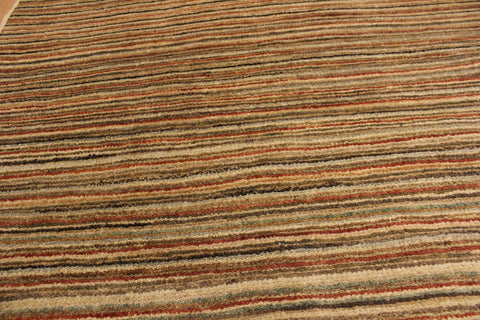handmade Modern Gabbeh Beige Rust Hand Knotted RECTANGLE 100% WOOL area rug 3' x 5'