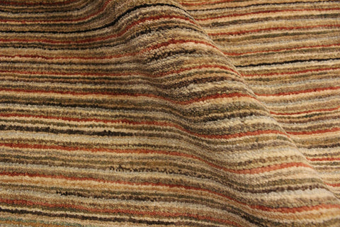 handmade Modern Gabbeh Beige Rust Hand Knotted RECTANGLE 100% WOOL area rug 3' x 5'