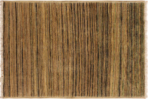 handmade Modern Gabbeh Beige Green Hand Knotted RECTANGLE 100% WOOL area rug 3' x 5'