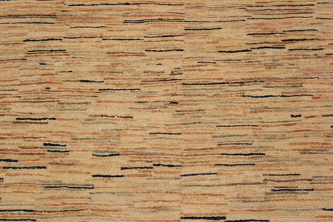 handmade Modern Gabbeh Beige Orange Hand Knotted RECTANGLE 100% WOOL area rug 3' x 4'