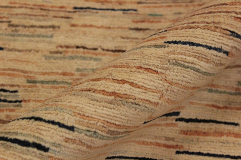 handmade Modern Gabbeh Beige Orange Hand Knotted RECTANGLE 100% WOOL area rug 3' x 4'