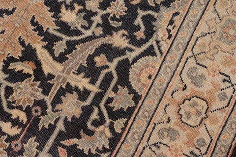 handmade Traditional Kafkaz Charcoal Tan Hand Knotted RECTANGLE 100% WOOL area rug 3x5