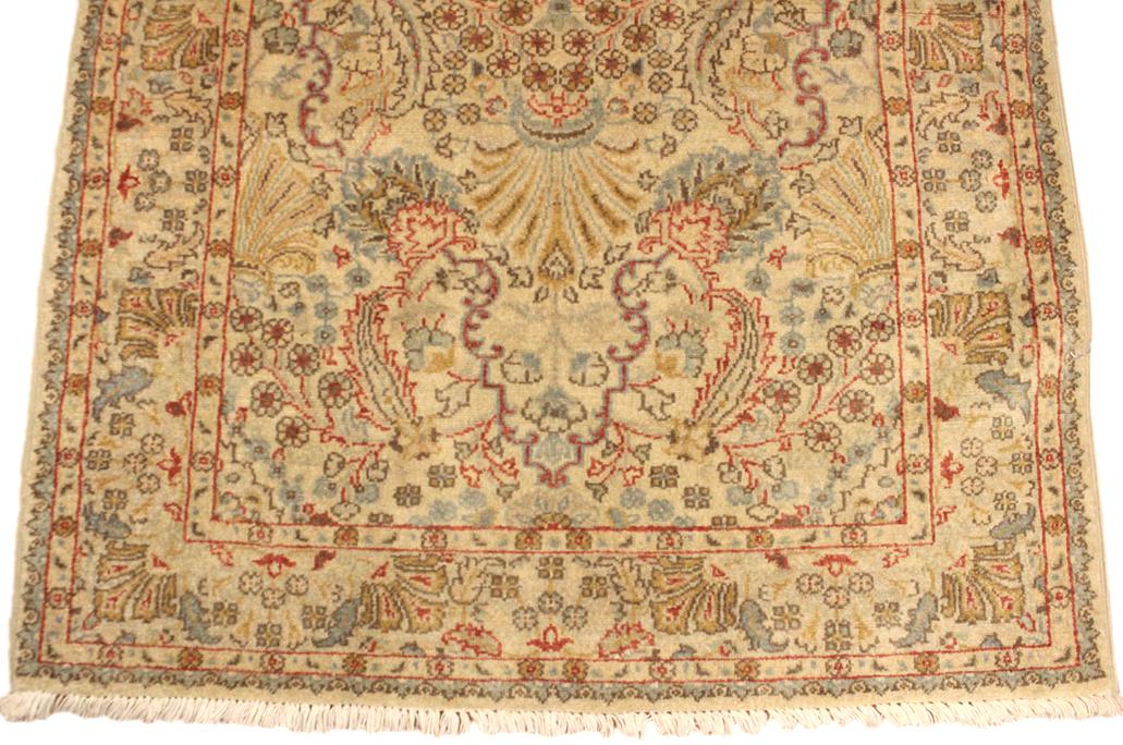handmade Traditional Design Tan Beige Hand Knotted RECTANGLE 100% WOOL area rug 3'X5'