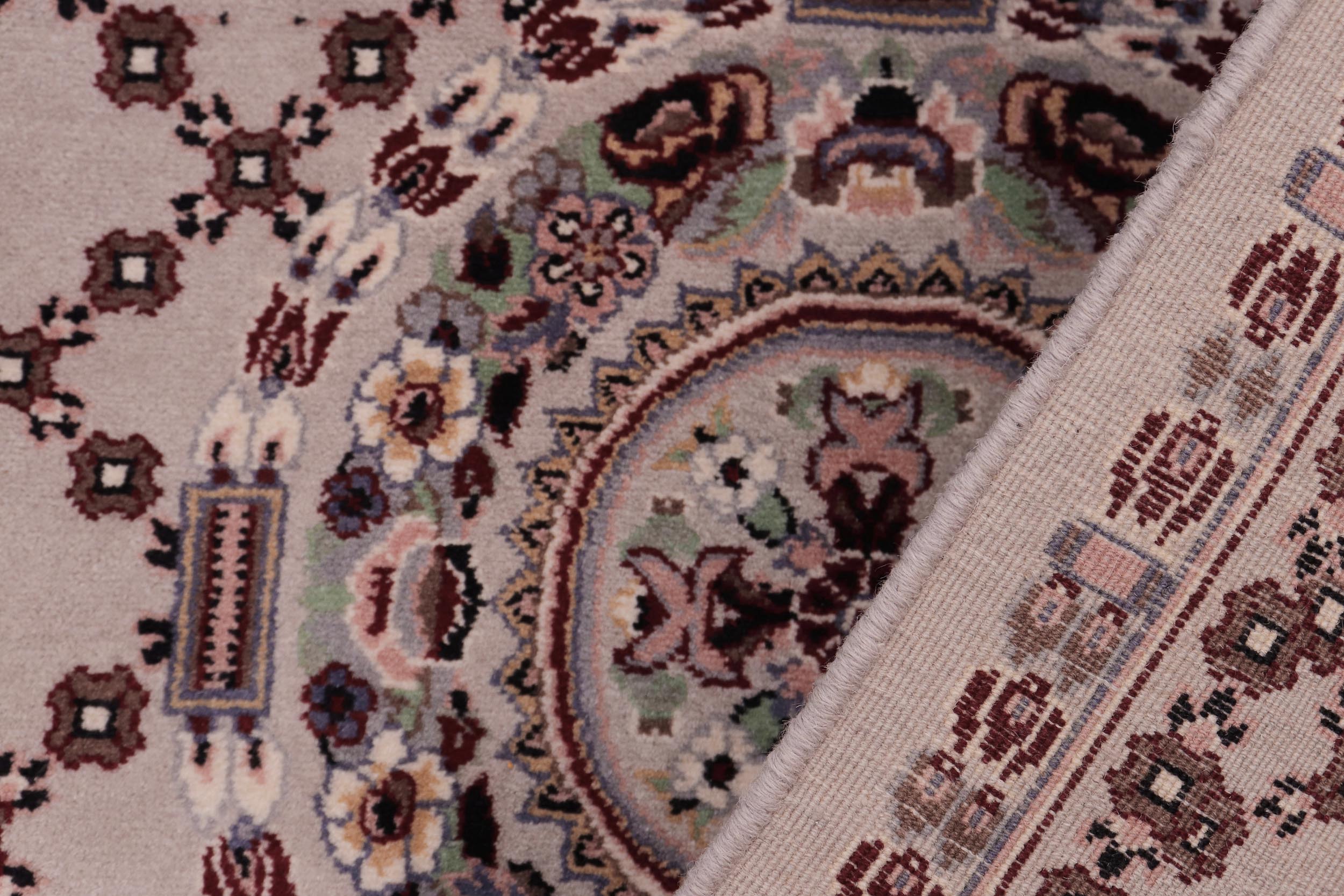 handmade Traditional Golden Gray Gray Hand Knotted RECTANGLE 100% WOOL area rug 2x3