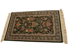 handmade Traditional Gasvin Green Pink Hand Knotted RECTANGLE 100% WOOL area rug 2x4