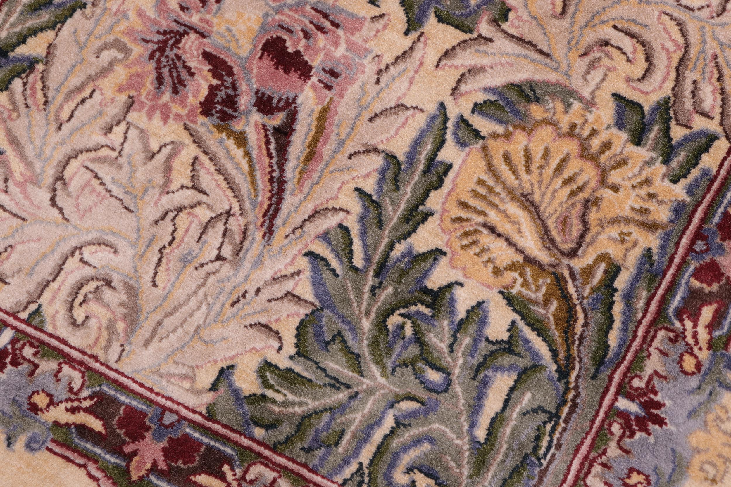 handmade Transitional Tulip Gold Gold Hand Knotted RECTANGLE 100% WOOL area rug 2x4