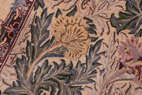 handmade Transitional Tulip Gold Gold Hand Knotted RECTANGLE 100% WOOL area rug 2x4