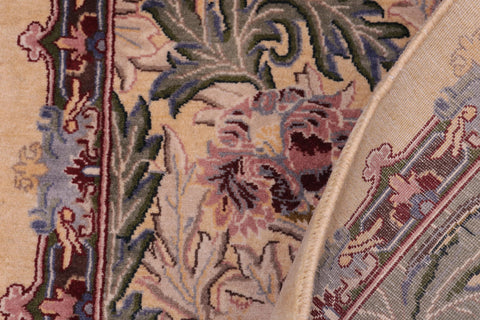 handmade Transitional Tulip Gold Gold Hand Knotted RECTANGLE 100% WOOL area rug 2x4