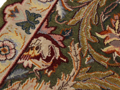 handmade Traditional Marry Gold Green Beige Hand Knotted RECTANGLE 100% WOOL area rug 2x4