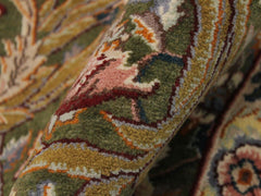 handmade Traditional Marry Gold Green Beige Hand Knotted RECTANGLE 100% WOOL area rug 2x4