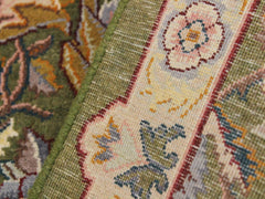 handmade Traditional Marry Gold Green Beige Hand Knotted RECTANGLE 100% WOOL area rug 2x4