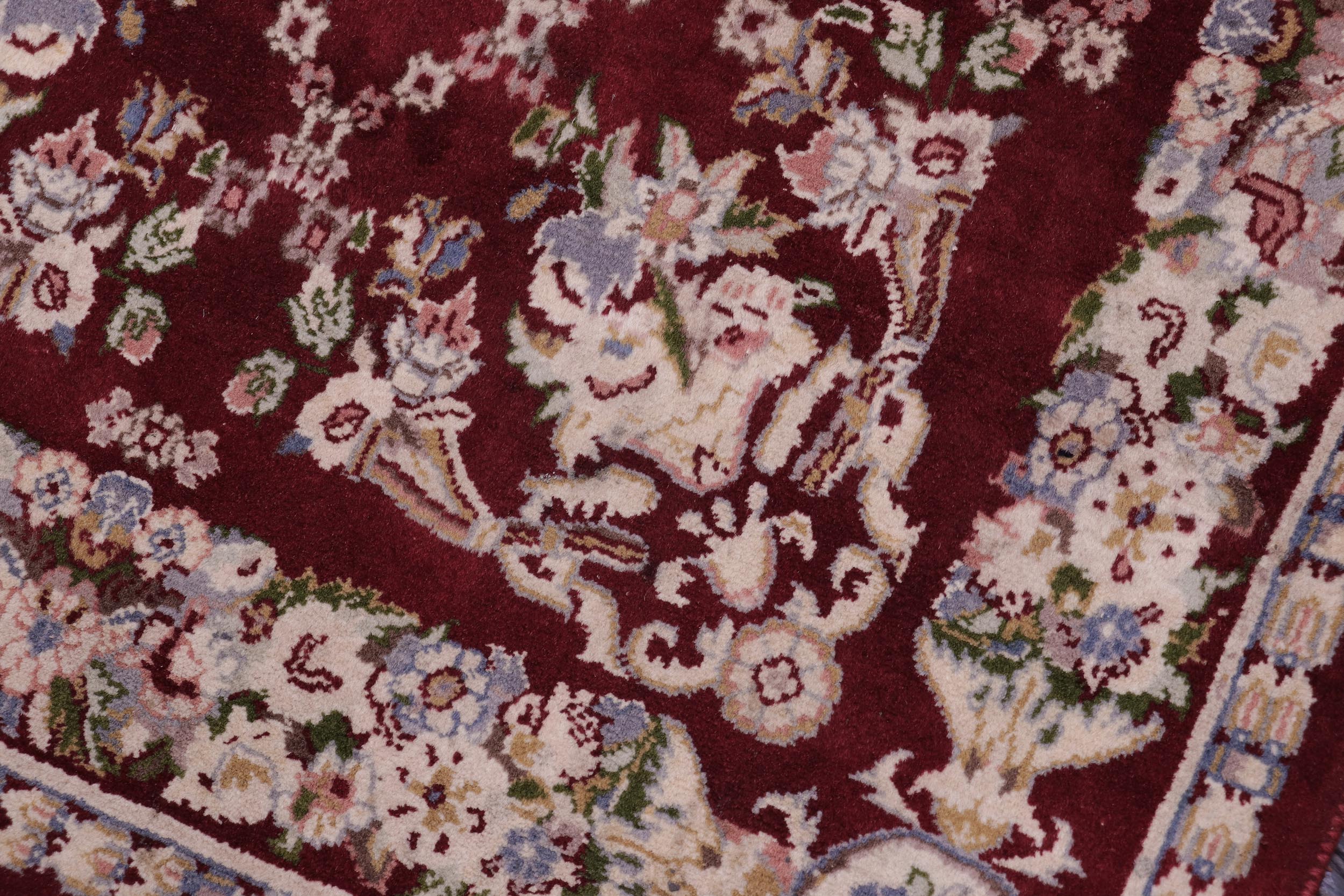 handmade Traditional Golden Red Red Hand Knotted RECTANGLE 100% WOOL area rug 3x5