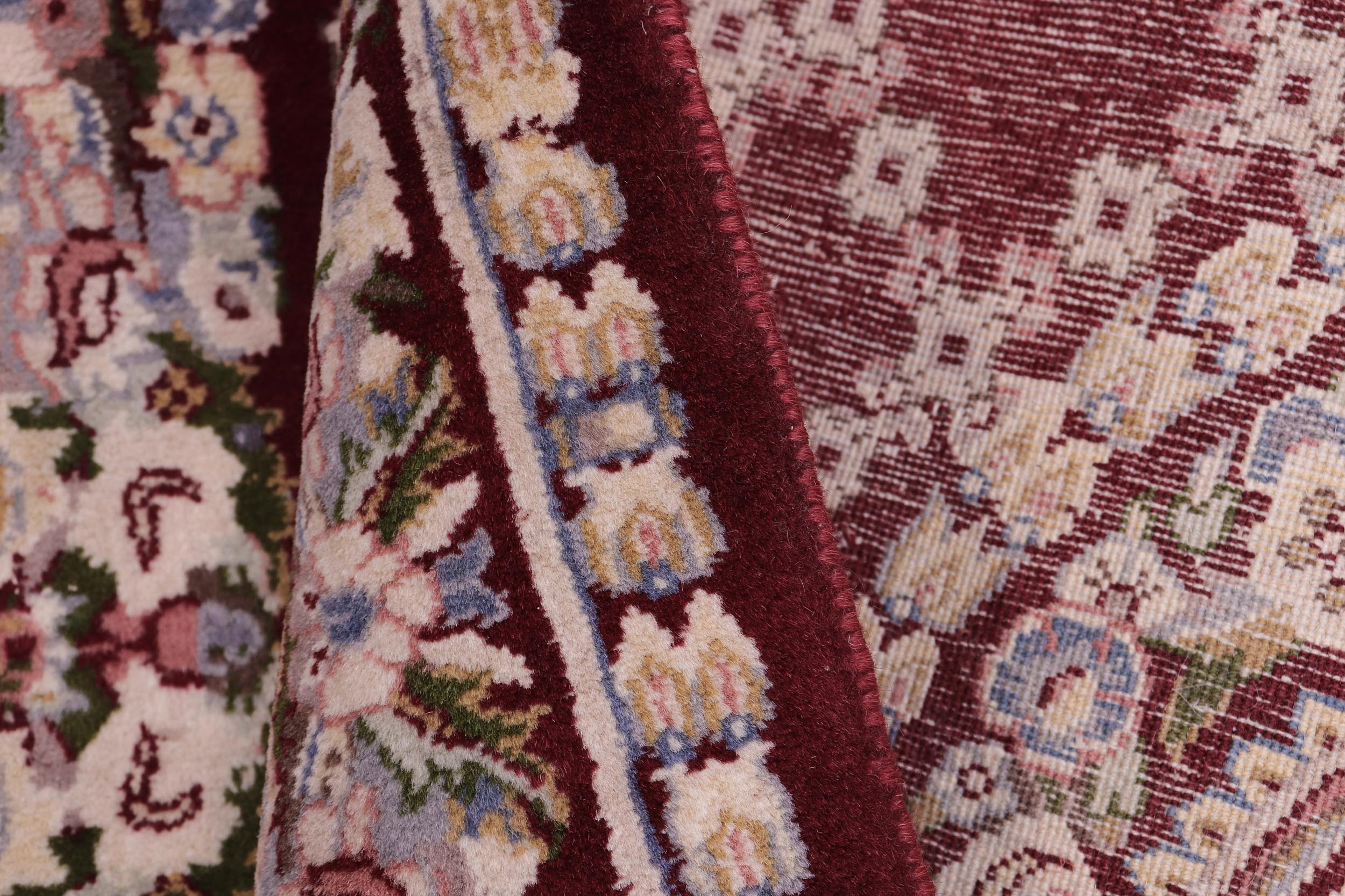 handmade Traditional Golden Red Red Hand Knotted RECTANGLE 100% WOOL area rug 3x5