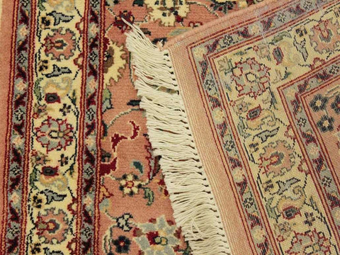 handmade Traditional Abasi Afsha Pink Beige Hand Knotted RECTANGLE 100% WOOL area rug 2x4