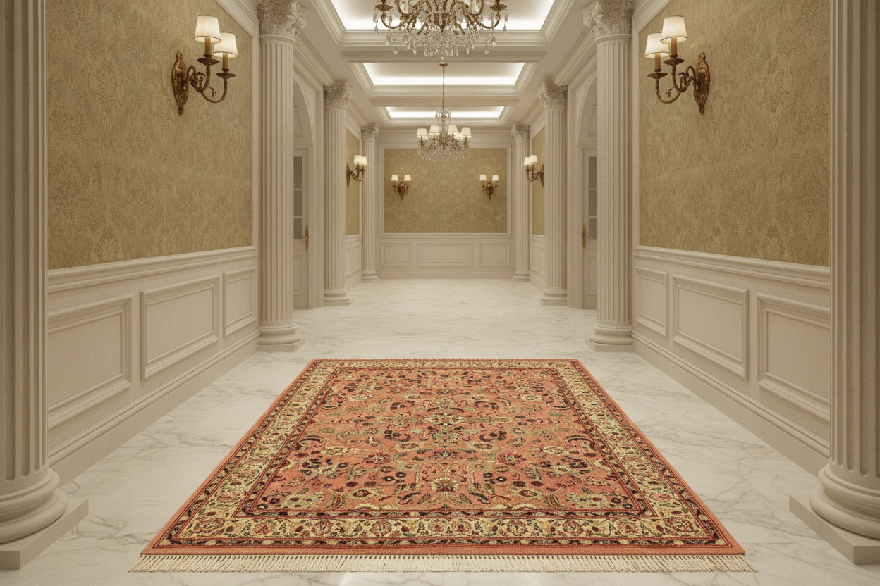 handmade Traditional Abasi Afsha Pink Beige Hand Knotted RECTANGLE 100% WOOL area rug 2x4